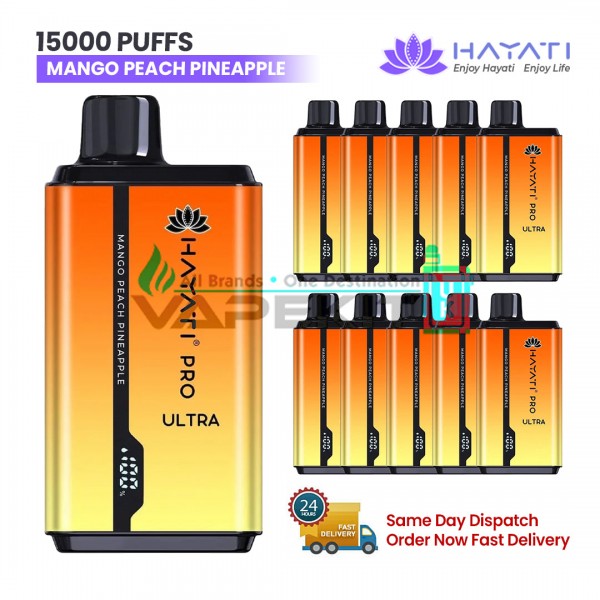 Mango Peach Pineapple Hayati Pro Ultra 15000 Puffs Prefilled Vape