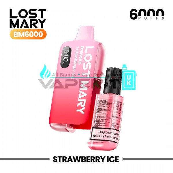 Lost Mary BM6000 Strawberry Ice Prefilled Pod Vape Kit