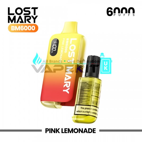 Lost Mary BM6000 Pink Lemonade Prefilled Pod Vape Kit