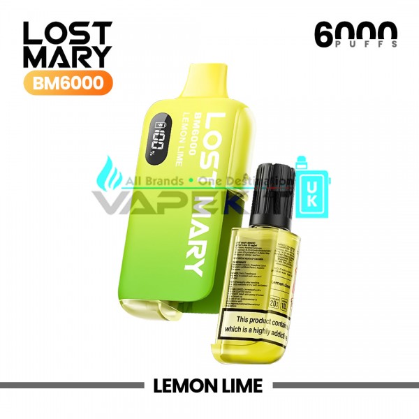 Lost Mary BM6000 Lemon Lime Prefilled Pod Vape Kit