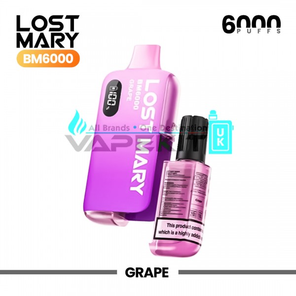 Lost Mary BM6000 Grape Prefilled Pod Vape Kit