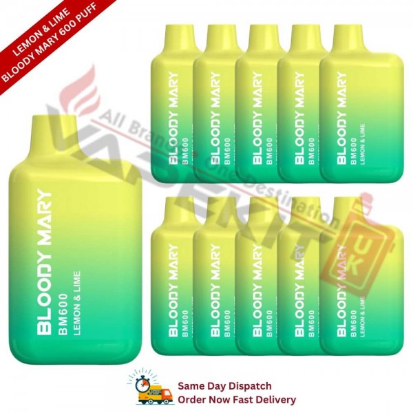 Lemon & Lime Bloody Mary 600 Puff Box of 10