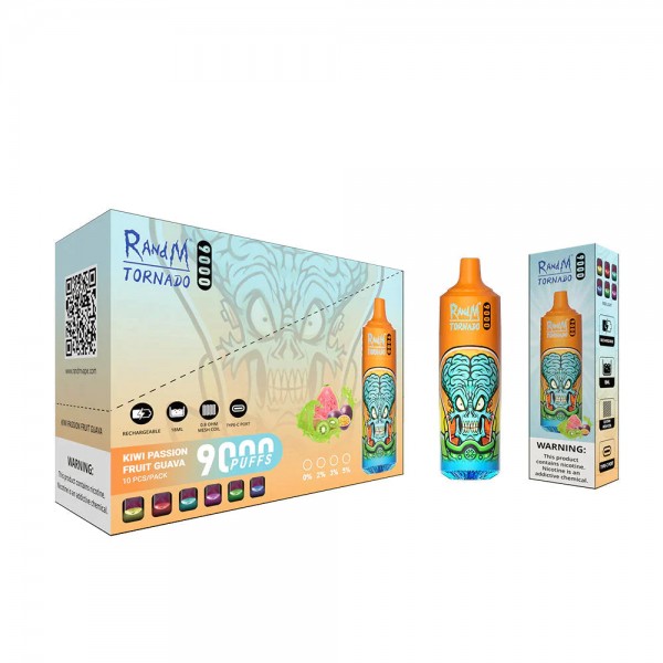 Kiwi Passion Fruit Guava RANDM TORNADO VAPE 9000 PUFFS