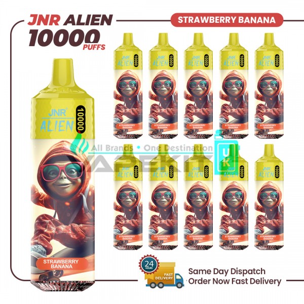 JNR Alien Strawberry Banana 10000 Puffs Prefilled Vape