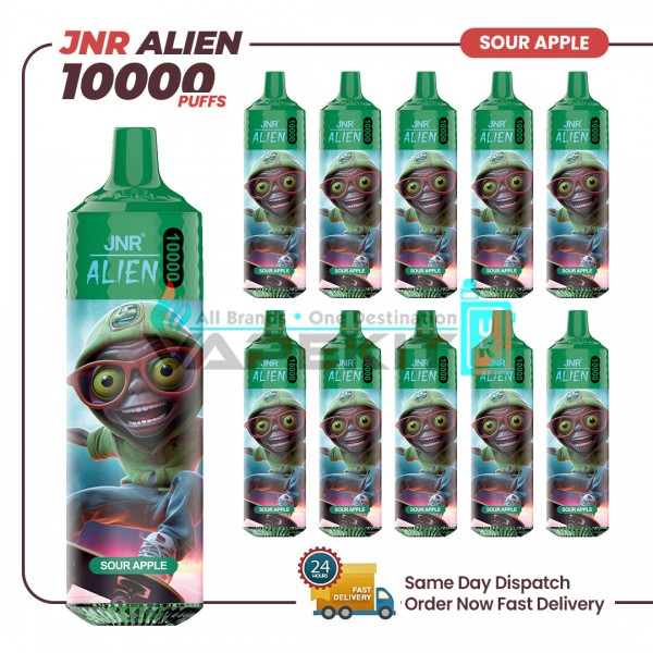 JNR Alien Sour Apple 10000 Puffs Prefilled Vape