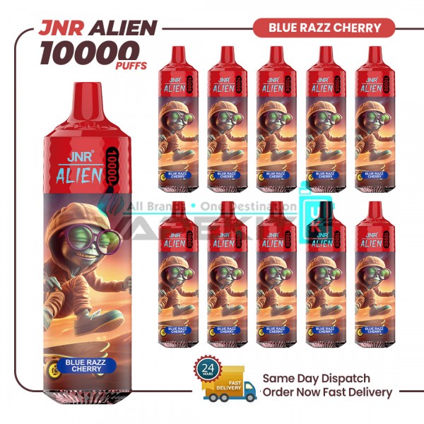 JNR Alien Blue Razz Cherry 10000 Puffs Prefilled Vape