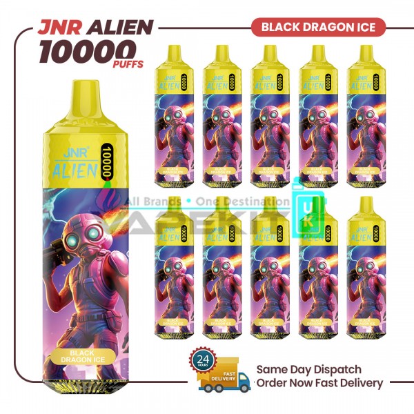 JNR Alien Black Dragon Ice 10000 Puffs Prefilled Vape