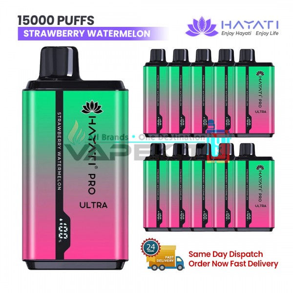 Hayati Pro Ultra 15k Puffs Strawberry Watermelon Vape