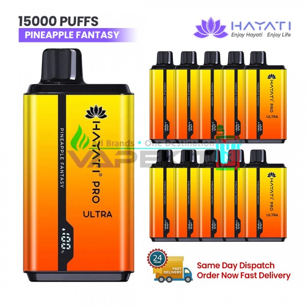 Hayati Pro Ultra 15k Puffs Pineapple Fantasy Prefilled Vape