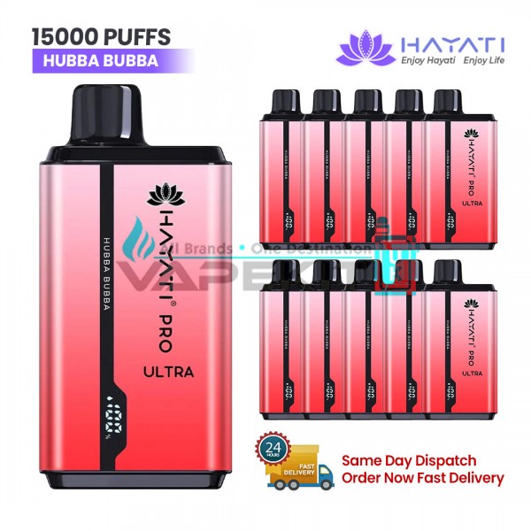 Hayati Pro Ultra 15k Puffs Hubba Bubba Prefilled Vape