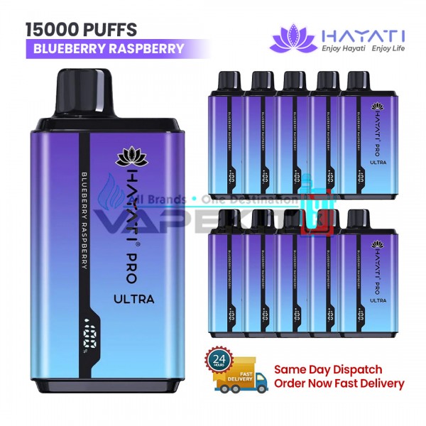 Hayati Pro Ultra 15k Puffs Blueberry Raspberry Prefilled Vape