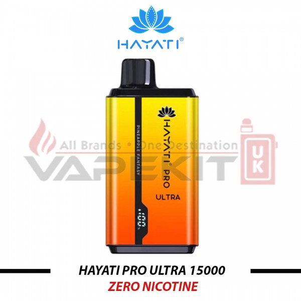 Hayati Pro Ultra 15000 Puffs Zero Nicotine Prefilled Vape