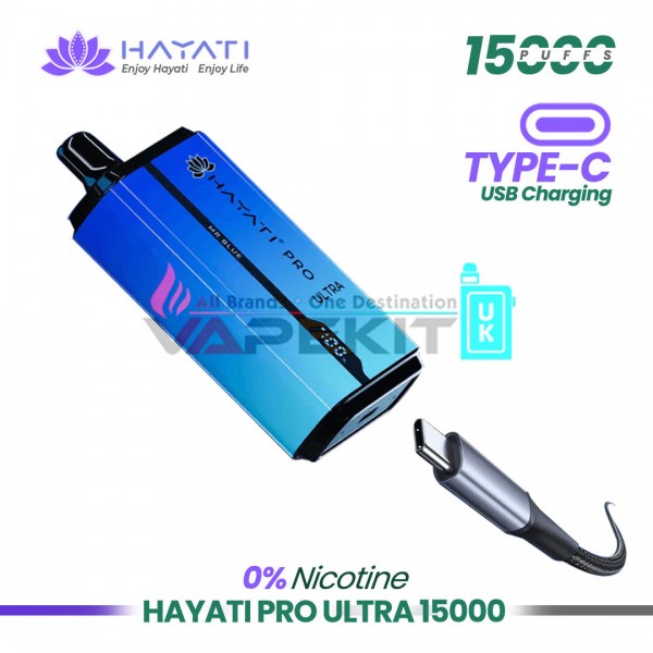 Hayati Pro Ultra 15000 Puffs Zero Nicotine Box of 10 Vapes