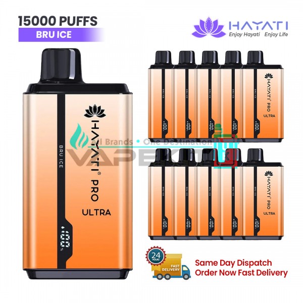 Hayati Pro Ultra 15000 Puffs Bru Ice Prefilled Vape