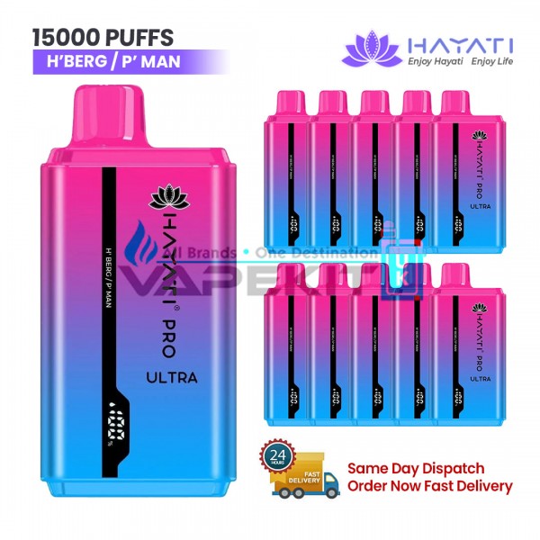 Hayati Pro Ultra 15000 H'Berg/P'Man Prefilled Vape