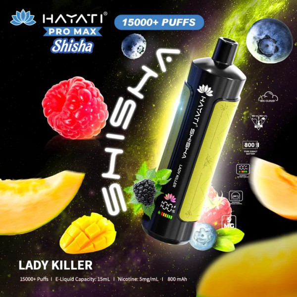 Hayati Pro Max Shisha 15000+ Prefilled Vape Puffs