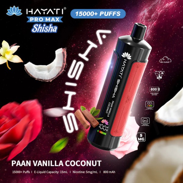 Hayati Pro Max Shisha 15000+ Prefilled Vape Puffs