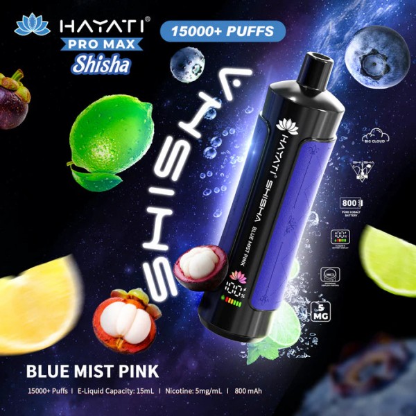 Hayati Pro Max Shisha 15000+ Prefilled Vape Puffs