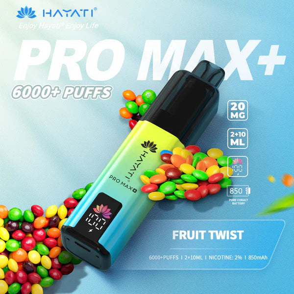 Hayati Pro Max+ 6000 Puffs Box of 10 (Only 