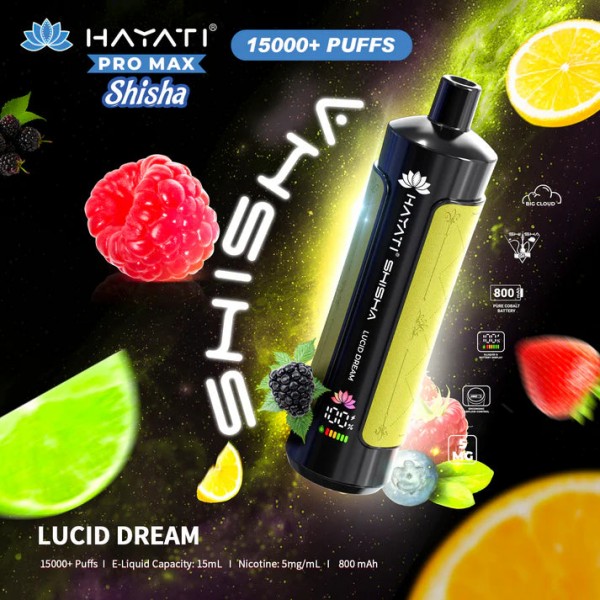 Hayati Pro Max Shisha 15000+ Prefilled Vape Puffs