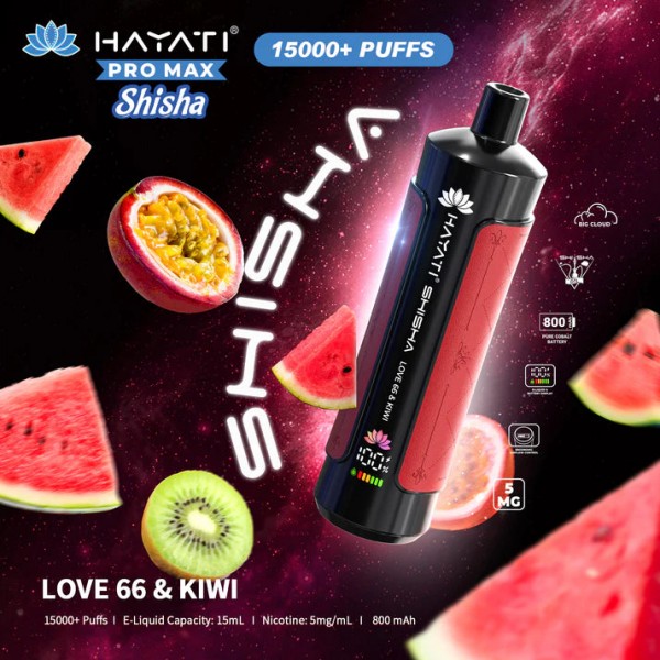 Hayati Pro Max Shisha 15000+ Prefilled Vape Puffs