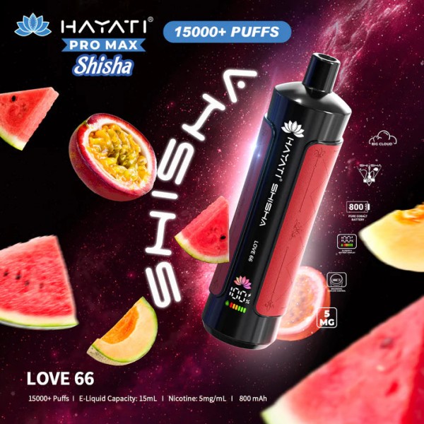 Hayati Pro Max Shisha 15000+ Prefilled Vape Puffs