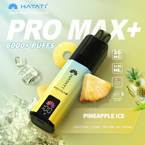 Hayati Pro Max+ 6000 Puffs Box of 10 (Only 