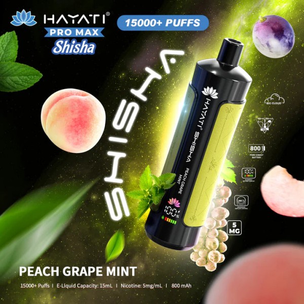 Hayati Pro Max Shisha 15000+ Prefilled Vape Puffs