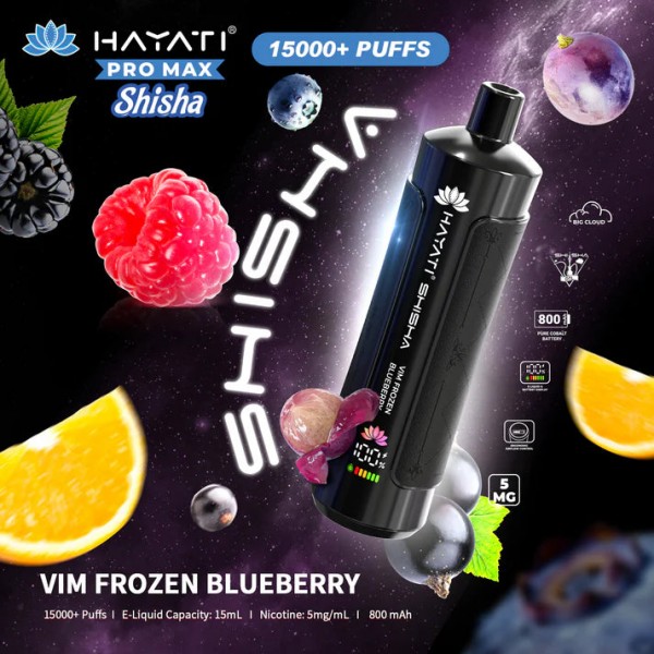 Hayati Pro Max Shisha 15000+ Prefilled Vape Puffs