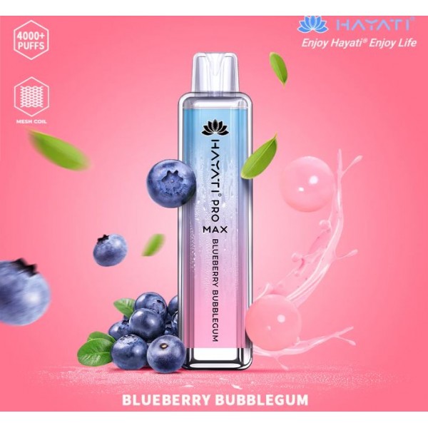 Hayati Pro Max 4000 Blueberry Bubblegum Prefilled Vape