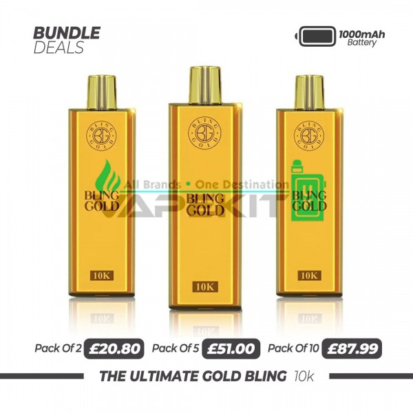 Gold Bling 10000 Puffs Prefilled Vape