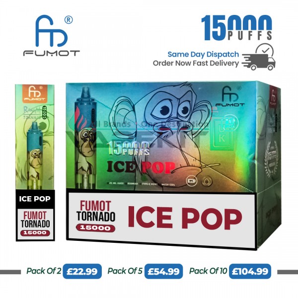 Fumot Tornado 15k Puffs Ice Pop Prefilled Vape