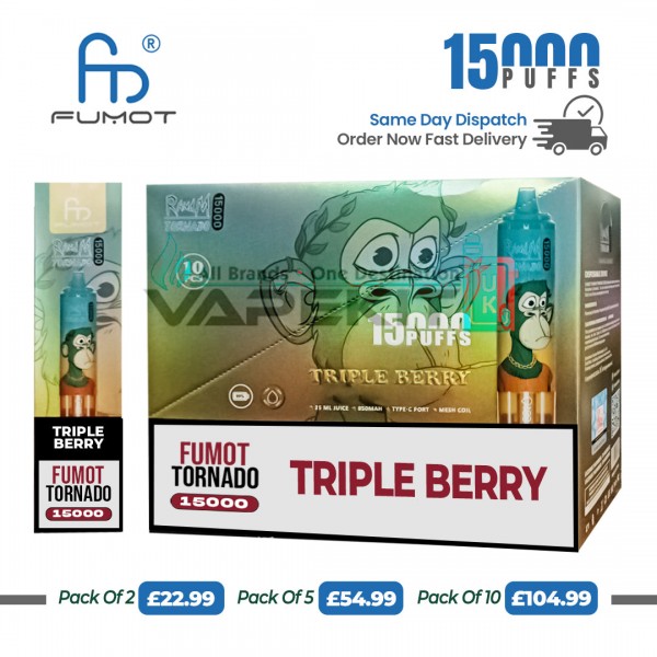 Fumot Digital 15k Puffs Triple Berry Prefilled Vape