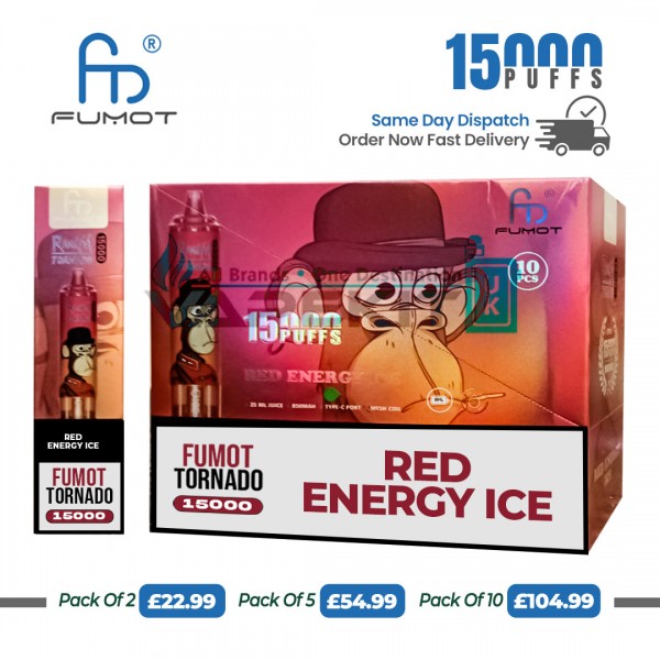Fumot 15000 Puffs Red Energy Ice Prefilled Vape