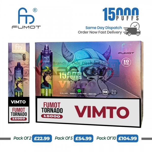 Fumot 15000 Puffs Vimto Prefilled Vape