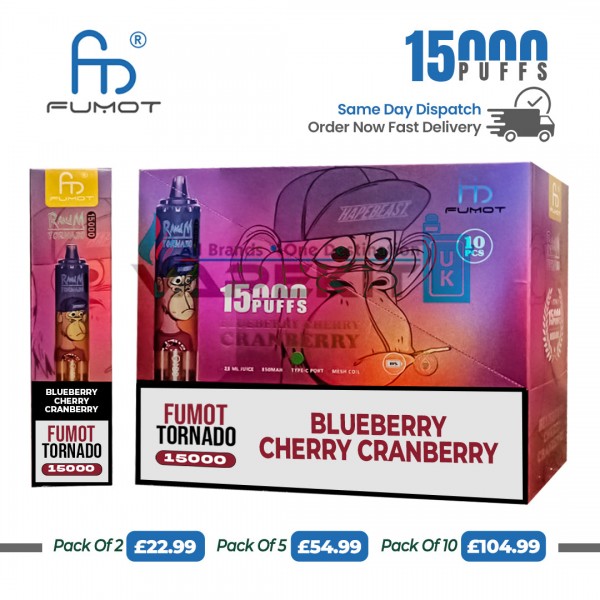 Fumot 12k Puffs Blueberry Bubblegum Vape
