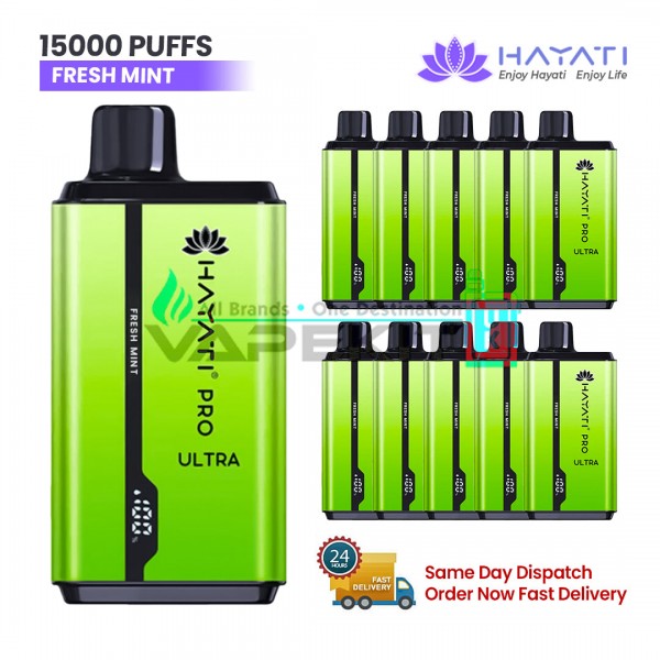 Fresh Mint Hayati Pro Ultra 15000 Puffs Prefilled Vape