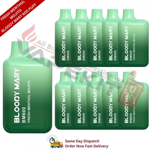 Fresh Menthol Mojito Bloody Mary 600 Puff Box of 10