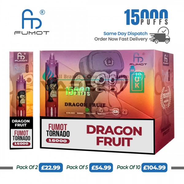 Dragon Fruit 15k Puffs RandM Prefilled Vape