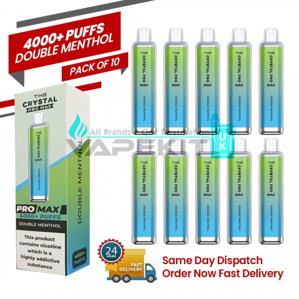 Double Menthol 4k Crystal Pro Max Prefilled Vape