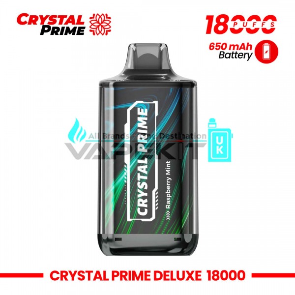 Deluxe Crystal Prime 18k Puffs Raspberry Mint Prefilled Vape