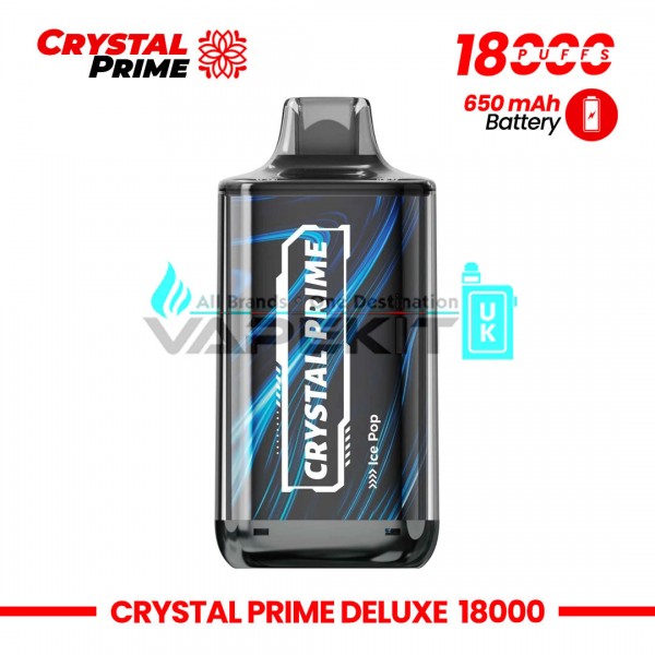 Deluxe Crystal Prime 18k Puffs Ice Pop Prefilled Vape