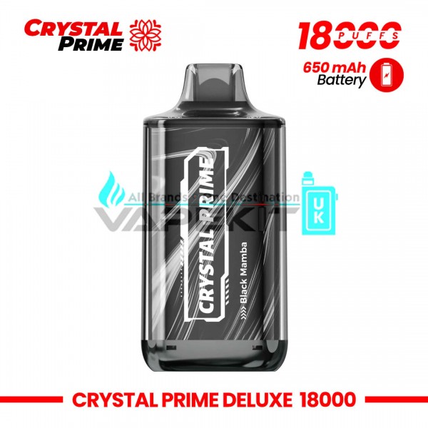 Deluxe Crystal Prime 18k Puffs BlackMamba Prefilled Vape