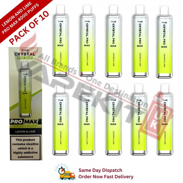 Crystal Pro Max Bar 4000 Puffs Lemon and Lime