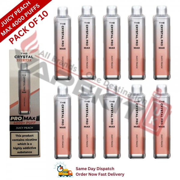 Crystal Pro Max Bar 4000 Puffs Juicy Peach