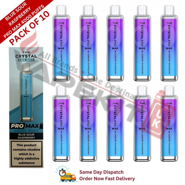 Crystal Pro Max Bar 4000 Puffs Blue Sour Raspberry