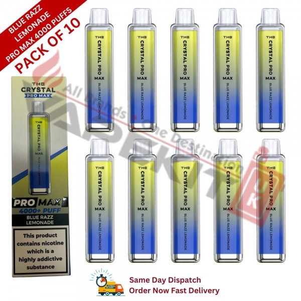 Crystal Pro Max Bar 4000 Puffs Blue Razz Lemonade