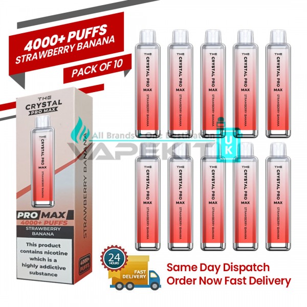 Crystal Pro Max 4000 Strawberry Banana Prefilled Vape