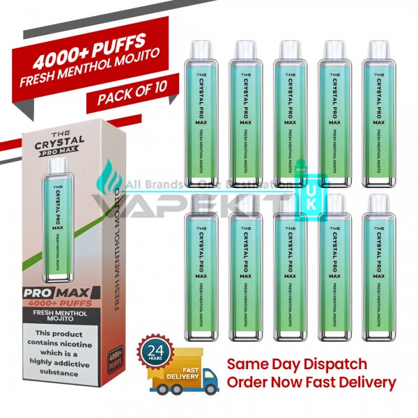Crystal Pro Max 4000 Fresh Menthol Mojito Prefilled Vape