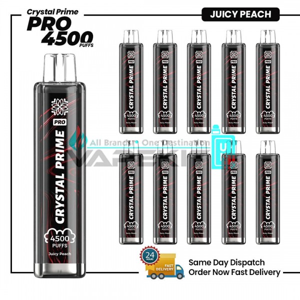 Crystal Prime Pro 4500 Juicy Peach Prefilled Vape Pod Device